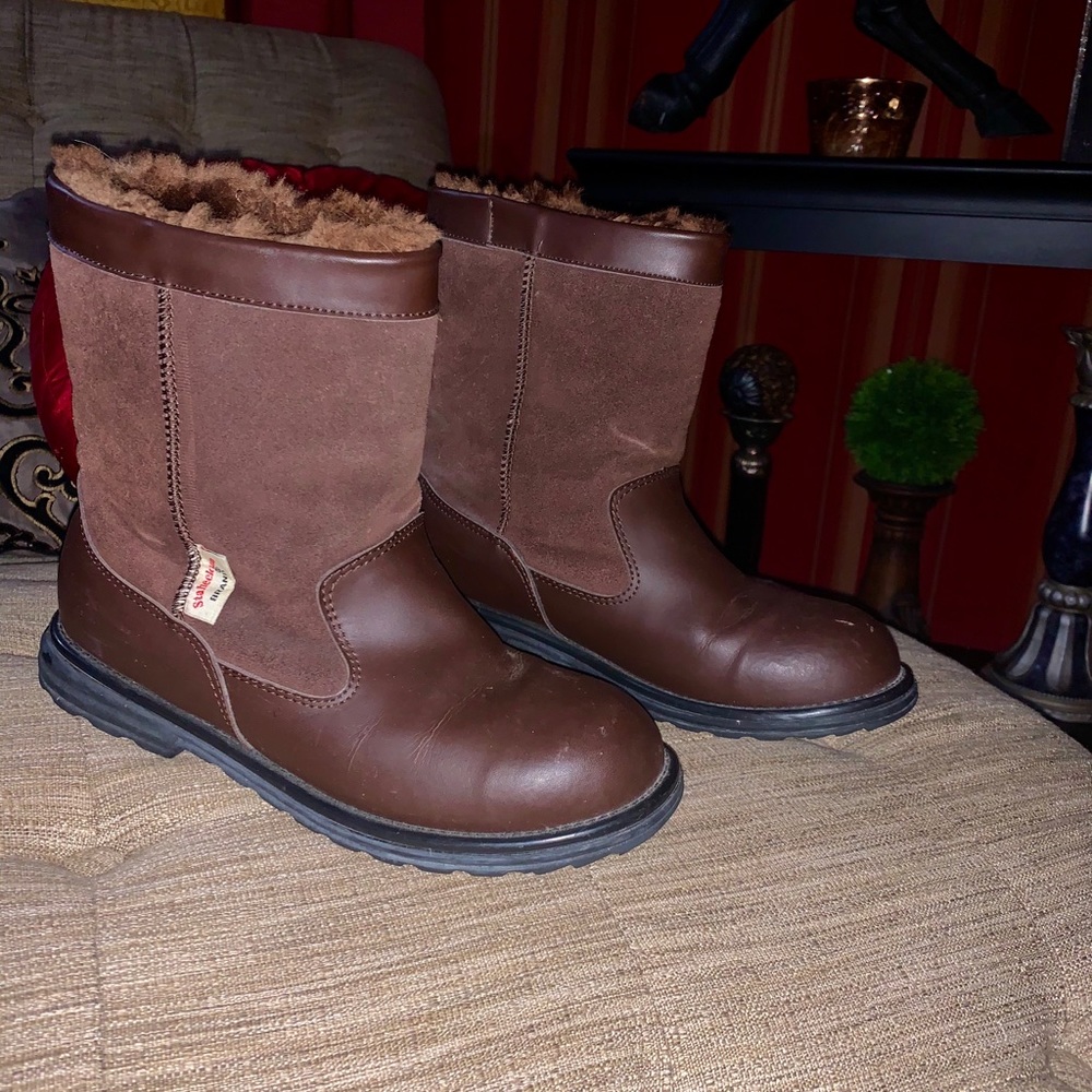 Staheekum Sheepskin Lined Suede Snow Boots 8